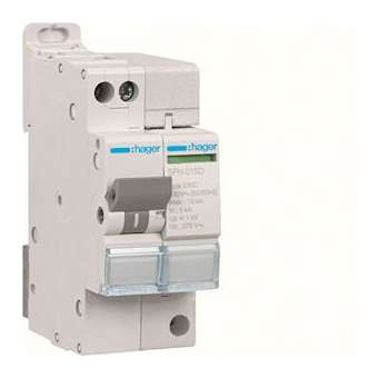 Parafoudre 2P auto-protégé débrochable 15KA type 2 avec voyant de fin de vie|Hager-HAGSPN715D