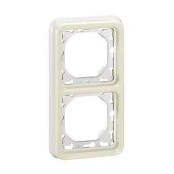 Support plaque étanche 2 postes verticaux Plexo composable IP55 - blanc|Legrand-LEG069696