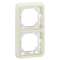 Support plaque étanche 2 postes verticaux Plexo composable IP55 - blanc