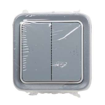 Double interrupteur ou va-et-vient Plexo saillie - Gris|Legrand-LEG069905