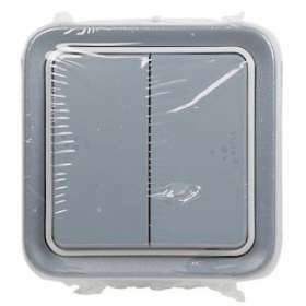 Double interrupteur ou va-et-vient Plexo saillie - Gris|Legrand-LEG069905