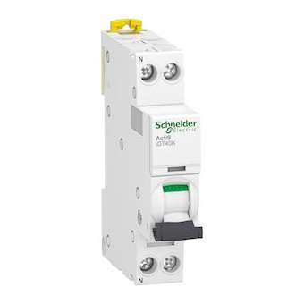 Acti9 iDT40K - disjoncteur modulaire - 1P+N - 20A - courbe C - 4500A/4,5kA|Schneider Electric-SCHA9P71620