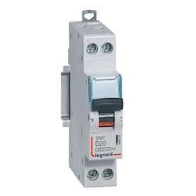Disjoncteur DNX³ 4500 - vis/vis - U+N 230V~ 20A - 4,5kA - courbe D - 1 module|Legrand-LEG406803