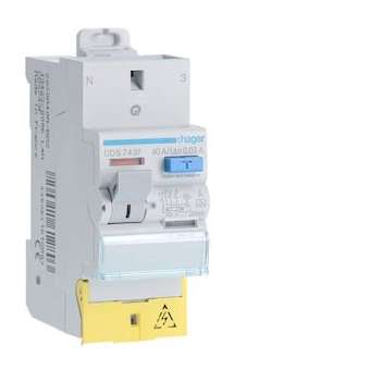 Interrupteur différentiel 2P 40A 30mA type A à bornes décalées SanVis|Hager-HAGCDS743F