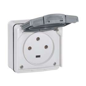 Prise étanche 3P+T 20A Plexo complet IP55 saillie - gris|Legrand-LEG091656