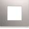 Plaque gallery plastique peint 1 poste titane|Hager-HAGWXP0102