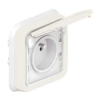 Prise de courant étanche 2P+T éclips 16A Plexo complet IP55 encastré - blanc|Legrand-LEG069870