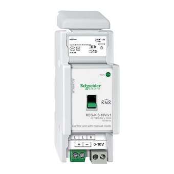 KNX - actionneur pour interfaces 1-10 V - 1 sortie - 16A cos0,6 - 5 pas de 9mm|Schneider Electric-SCHMTN647091