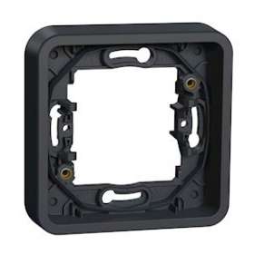 Mureva Styl - Cadre 1 poste - encastré - IP55 - IK08 - gris|Schneider Electric-SCHMUR34107