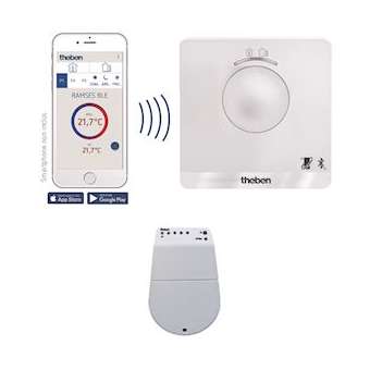 Thermostat d'ambiance 2 fils. 24h 7j 230 V Bluetooth|Theben-THB8169150