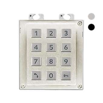 Le module permet l'ouverture de la porte par code PIN|Tiptel-TIPIPVERSOMODULECLAVIERGRIS
