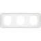 Ovalis - Plaque de finition - 3 postes horizontal Blanc