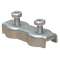 Serre câble plat à 2 boulons 6 mm - Zingué Blanc