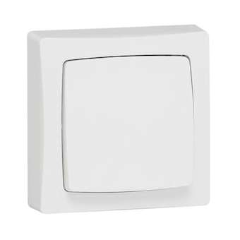 Poussoir 6A Appareillage saillie complet - blanc|Legrand-LEG086006