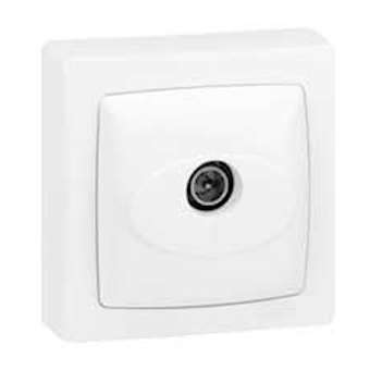 Prise télévision simple mâle Appareillage saillie complet - blanc|Legrand-LEG086040