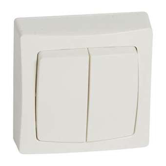 Double va-et-vient Appareillage saillie complet - blanc|Legrand-LEG086020