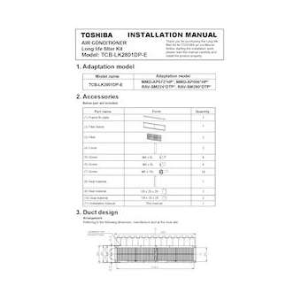 Filtre longue durée GHP|Toshiba Climatisation-TS1TCB-LK2801DP-E