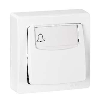 Poussoir porte-étiquette Appareillage saillie complet 6A blanc|Legrand-LEG086009