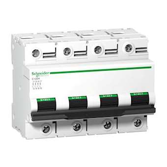 Disjoncteur C120H 4P 100 A, courbe D, 15 kA|Schneider Electric-SCHA9N18524