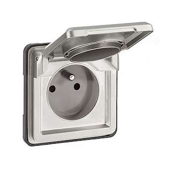 Prise de courant 2P+T à puits français avec volet 16A 250V Soliroc IK10|Legrand-LEG077831