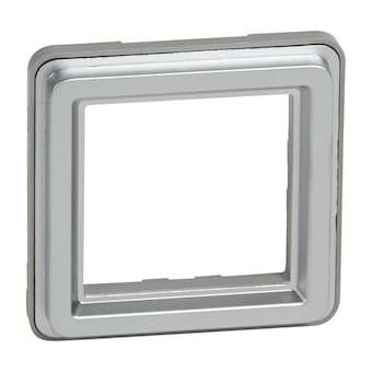 Adaptateur sans volet Soliroc IP2x pour mécanismes Mosaic 2 modules|Legrand-LEG077881