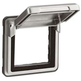 Adaptateur avec volet Soliroc IP55 IK10 pour mécanismes Mosaic 2 modules|Legrand-LEG077880