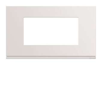 Plaque gallery plastique injecté 4 modules entraxe 57mm pure|Hager-HAGWXP0034