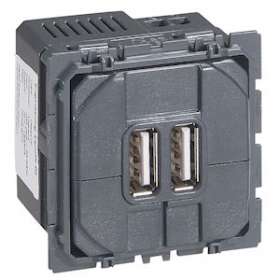 Chargeur double USB Céliane Type-A 2,4A 12W|Legrand-LEG067462