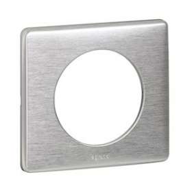 Plaque Céliane Métal 1 poste - finition Aluminium|Legrand-LEG068921
