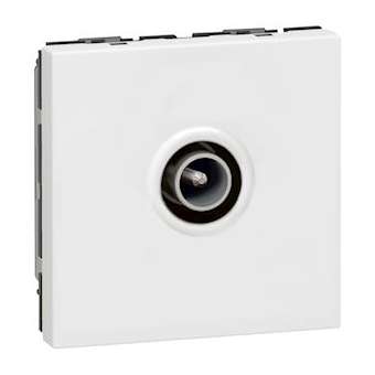 Prise télévision D9,52mm mâle Mosaic 2 modules - blanc|Legrand-LEG078782