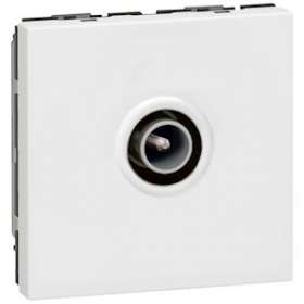 Prise télévision D9,52mm mâle Mosaic 2 modules - blanc|Legrand-LEG078782