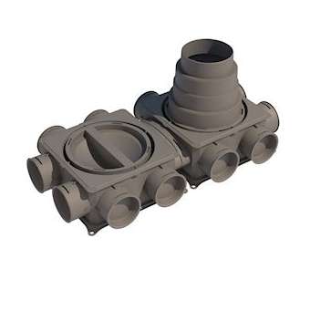 Caisson Air Excellent DB206V180HE 12 piquages|Ubbink-UBB188633