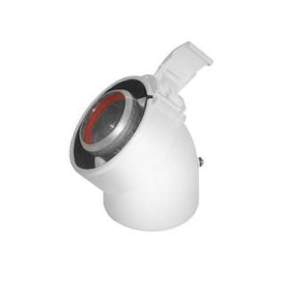 Coude 45DEG Rolux Gaz D80/125mm PPtl/PVC système Sekurit|Ubbink-UBB229501
