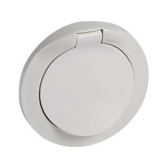 Enjoliveur à volet Céliane IP44 pour prise de courant 2P+T - Blanc|Legrand-LEG067812