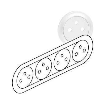 Enjoliveur Céliane pour prise 4x2P+T Surface précablée compacte -blanc|Legrand-LEG068114