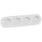 Enjoliveur Céliane quadruple prise 2P+T standard précablée compacte - Blanc