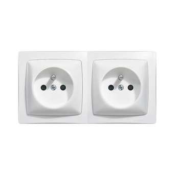 Prise de courant 2x2P+T précâblée Appareillage saillie complet - blanc|Legrand-LEG086078