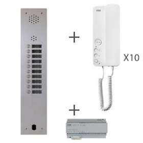 Kit Audio 1R 10Bp 2 Voice Programme|Urmet france-URMKA83-110