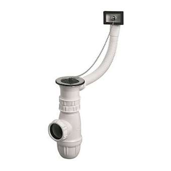 Equipement évier/TP 1 cuve D50 mm à bouchon-chaînette, réglable, siphon NF|Valentin-VA286590000000