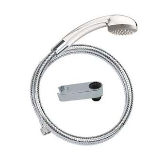 Kit douche 1 jet Cobra chromé, flexible métal 1,75m, support à fixer sur robinet|Valentin-VA291090000000