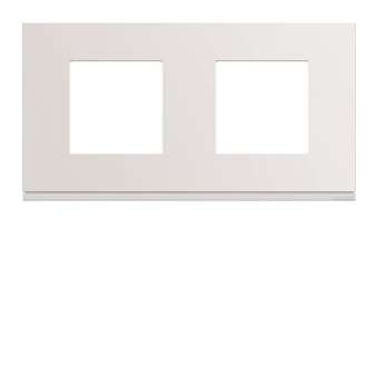 Plaque gallery plastique injecté 2 postes horizontale 71mm pure|Hager-HAGWXP0012