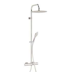 Combiné douche Opium, robinet thermostatique, pomme haute D300 mm|Valentin-VA266730000000
