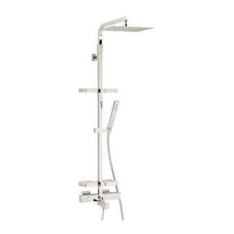 Combiné Touareg Bain/douche, robinet thermostatique, pomme 300x300 mm, tablettes|Valentin-VA266850000000