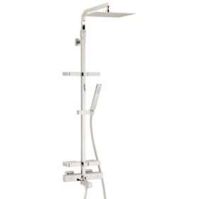 Combiné Touareg Bain/douche, robinet thermostatique, pomme 300x300 mm, tablettes|Valentin-VA266850000000