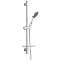 Ensemble GoStop douchette 2 jets, barre D25x650mm,tablette,flexible PVC 1,75m N