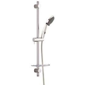 Ensemble GoStop douchette 2 jets, barre D25x650mm,tablette,flexible PVC 1,75m N|Valentin-VA297860000000
