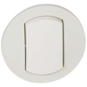 Enjoliveur simple Céliane IP44 pour référence 067001 ou 067031 - Blanc|Legrand-LEG067801