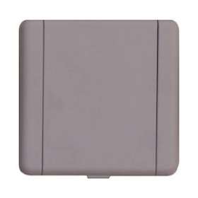Prise contemporaine en métal 8.9 X 8.9 cm grise|VCI AJ Group-VCIV569G