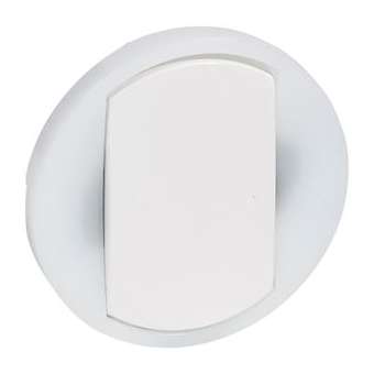 Enjoliveur large Céliane interrupteur, va-et-vient ou poussoir lumineux - Blanc|Legrand-LEG065004