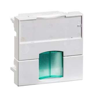Actassi - support non-adaptable 45x45mm blanc polaire - volet vert|Schneider Electric-SCHVDI88143P
